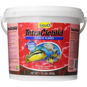 imageTetra Cichlid Crisps Nutritionally Balanced Fish Food for All Top and MidWater Cichlids 882 oz175 Pound Pack of 1