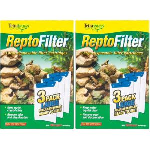 imageTetraFauna ReptoFilter Filter Cartridges Size Medium Filter Cartridge Refills 3 Count3 Count Pack of 2