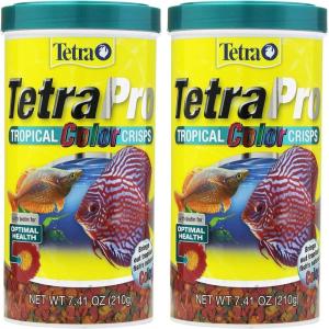 imageTetraPro Tropical Color Crisps Fish Food With Natural Color Enhancers Tropical Fish Food 741 Ounces741 Ounce Pack of 2