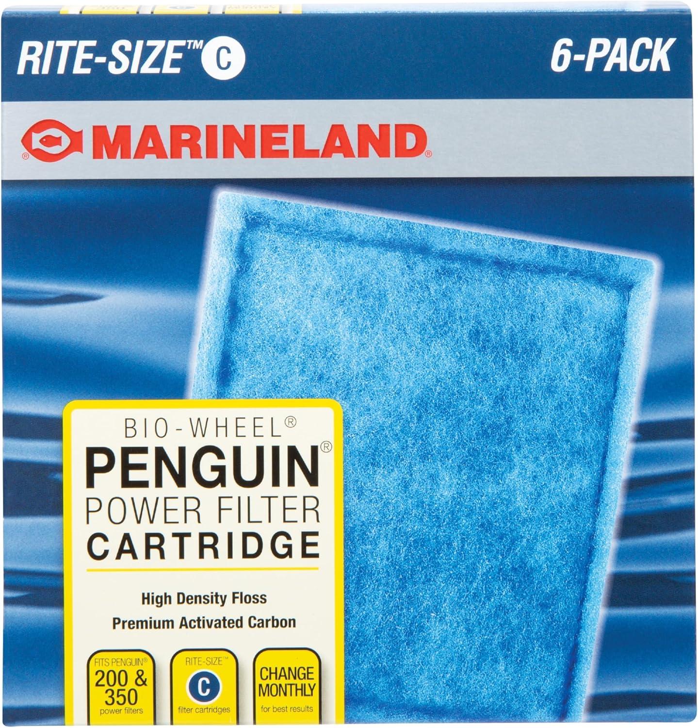 imageMarineland Penguin BioWheel Replacement Power Filter Cartridges For Aquarium Filtration RiteSize C 6 Count6Count