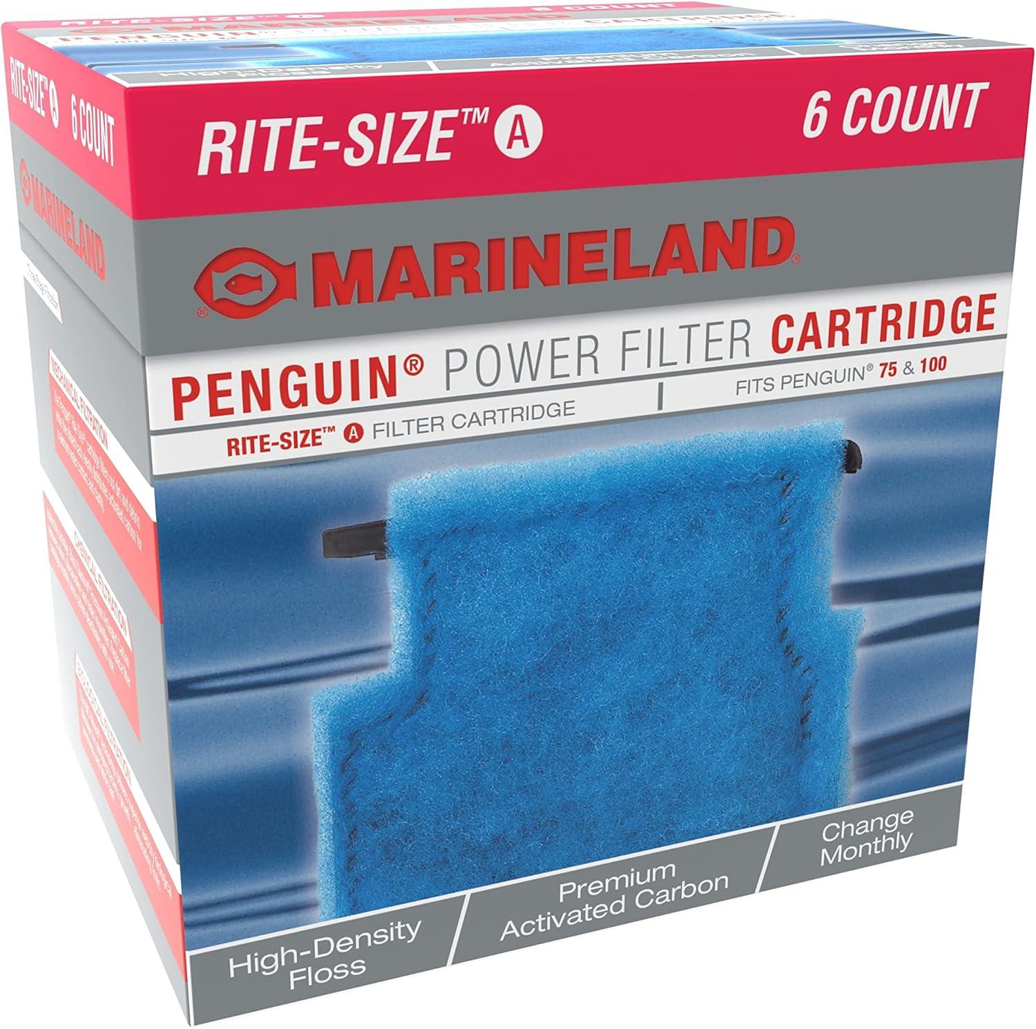 imageMarineland Penguin BioWheel Replacement Power Filter Cartridges For Aquarium Filtration RiteSize C 6 CountSize A