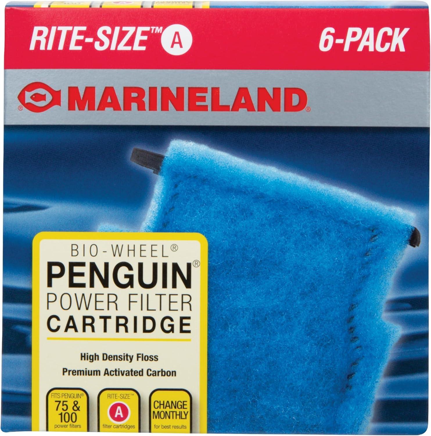 imageMarineland Penguin BioWheel Replacement Power Filter Cartridges For Aquarium Filtration RiteSize C 6 CountSize A