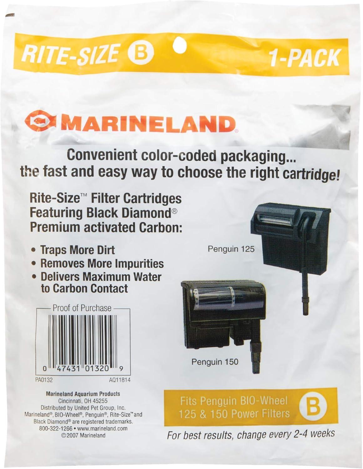 imageMarineland Penguin BioWheel Replacement Power Filter Cartridges For Aquarium Filtration RiteSize C 6 CountSize B