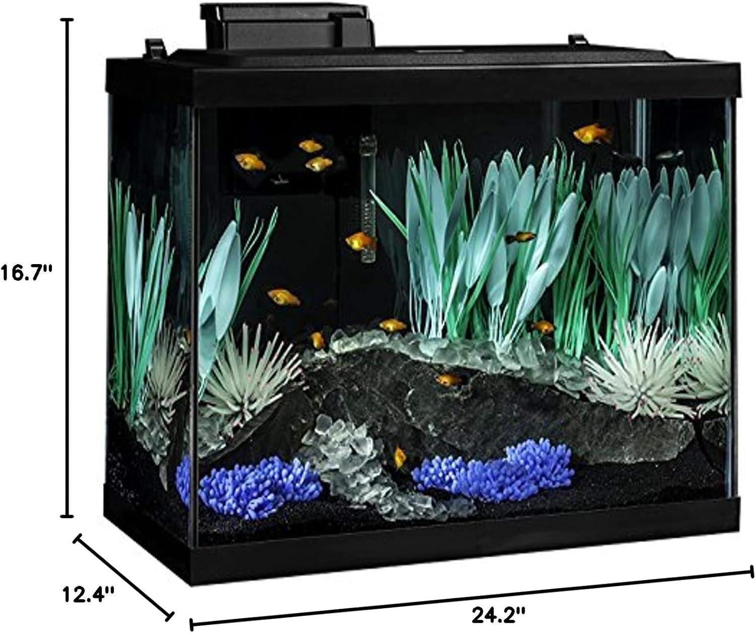 imageTetra ColorFusion Aquarium 20 Gallon Fish Tank Kit Includes LED Lighting and DecorColor Fusion