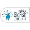 imageGloFish Crescent Aquarium Kit 5 Gallons Includes Hidden Blue LED Light And Internal Filter5gallon crescent kit