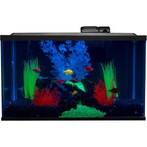 imageGloFish Crescent Aquarium Kit 5 Gallons Includes Hidden Blue LED Light And Internal Filter10Gallon