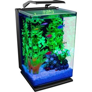 imageGloFish Crescent Aquarium Kit 5 Gallons Includes Hidden Blue LED Light And Internal Filter5gallon portrait kit