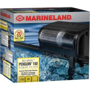 imageMarineland Penguin BioWheel Power Filter 150 GPH MultiStage Aquarium Filtrationblack 20  30 Gallon Aquarium 150 GPH20  30 Gallon Aquarium  150 GPH