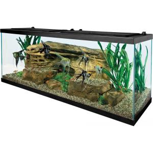 imageTetra 55 Gallon Aquarium Kit with Fish Tank Fish Net Fish Food Filter Heater and Water Conditioners