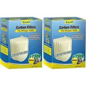 imageTetra Carbon Filters For Aquariums Fits Tetra Whisper EX Filters4Count Pack of 2
