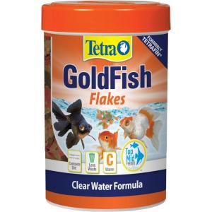 imageTetra Goldfish Flakes Nutritionally Balanced Diet for Aquarium Fish Vitamin C Enriched Flakes 353 oz353 Ounce Pack of 1