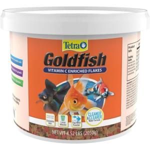 imageTetra Goldfish Flakes Nutritionally Balanced Diet for Aquarium Fish Vitamin C Enriched Flakes 353 oz452 Pound Pack of 1