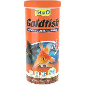 imageTetra Goldfish Flakes Nutritionally Balanced Diet for Aquarium Fish Vitamin C Enriched Flakes 353 oz881 Ounce Pack of 1