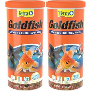 imageTetra Goldfish Flakes Nutritionally Balanced Diet for Aquarium Fish Vitamin C Enriched Flakes 353 oz881 Ounce Pack of 2