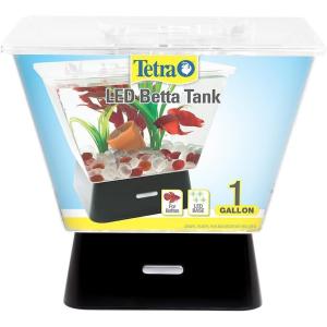 imageTetra LED Betta Tank Kit 1 Gallon Trapezoid aquarium With Base Lighting 24050