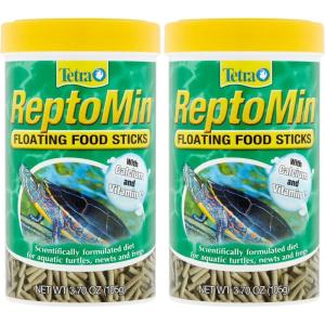 imageTetra ReptoMin Floating Food Sticks Food for Aquatic Turtles Newts and Frogs 1059 oz Pack of 137 Ounce Pack of 2