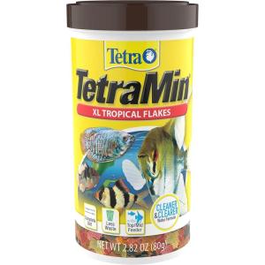 imageTetra TetraMin XL Tropical Flakes 282 Ounces Large Flakes Nutritionally Balanced Fish Food Tetra TetraMin Large Tropical Fish Flake Food 282 oz282 Ounce Pack of 1