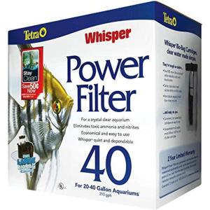 imageTetra Whisper Power Filter for Aquariums 3 Filters in 1 Up to 40Gallons Black ampamp GrayUp to 40Gallons