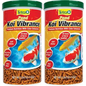 imageTetraPond Koi Vibrance Soft Sticks Easy to Digest Floating Pond Food 518 lbs494 Ounce Pack of 2