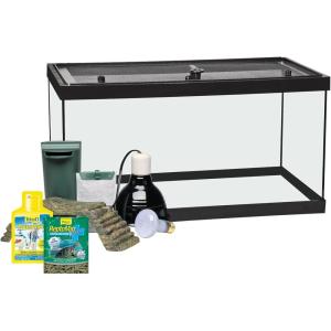 imageTetra Aquatic Turtle Deluxe Kit 20 Gallons aquarium With Filter And Heating Lamps 30 IN NV3323015 gallon