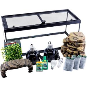 imageTetra Aquatic Turtle Deluxe Kit 20 Gallons aquarium With Filter And Heating Lamps 30 IN NV3323020 gallon