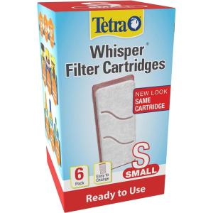 imageTetra Filter Aquarium Cartidges Removes Odors and Discoloration Ready to Use Small Whisper Filters 6 Count6 Count